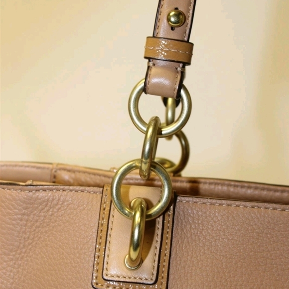 Coach New York Colette Leather Stripe North South Shoulder Tote Bag VINTAGE RARE - Picture 10 of 11